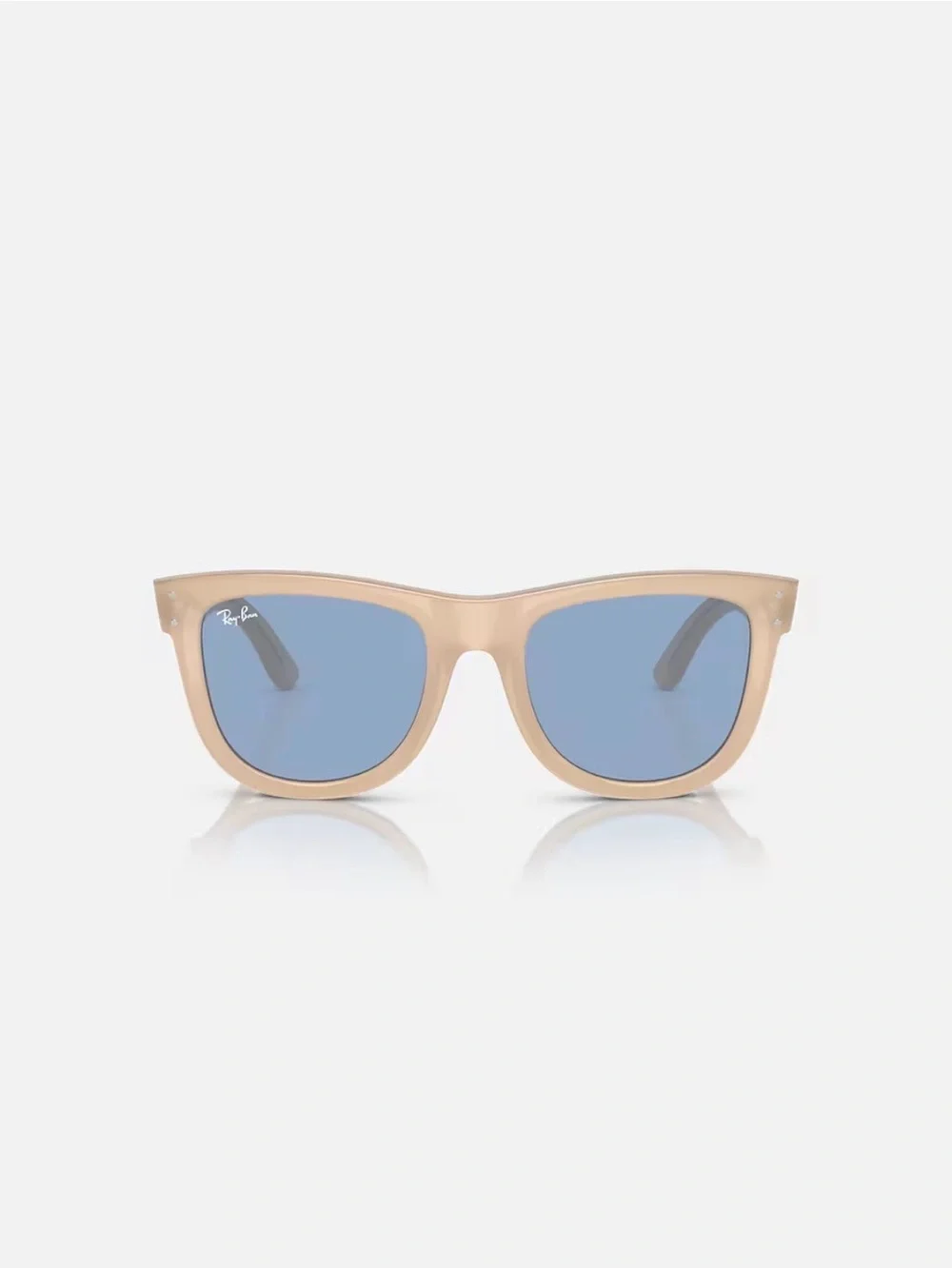 Ray-Ban | Wayfarer Reverse | Nude Frame Sunglasses with Blue Lenses